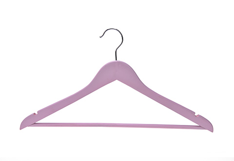 pink clothes hangers